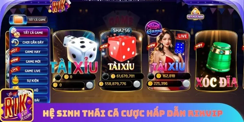 Hệ sinh thái cá cược hấp dẫn Rikvip