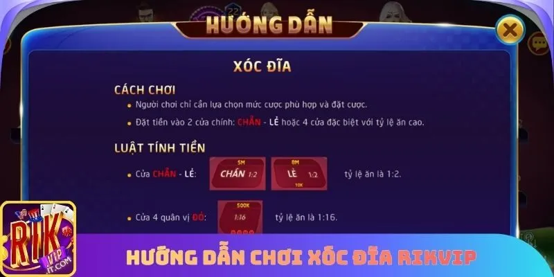 Hội viên cần nắm chắc thông tin về game xóc đĩa Rikvip